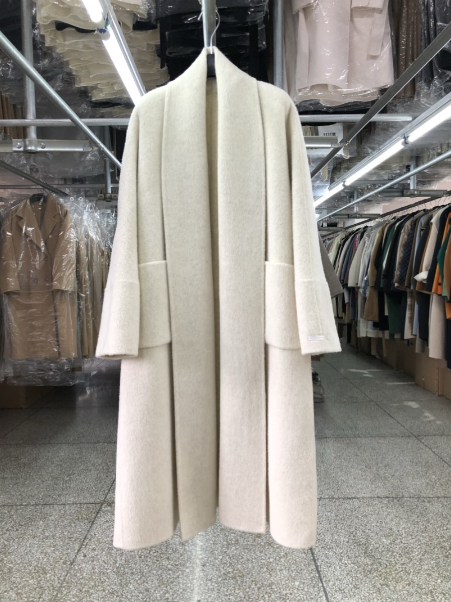 Wool Coat Peacoat - Big Collar Bathrobe Style Double-sided Cashmere
