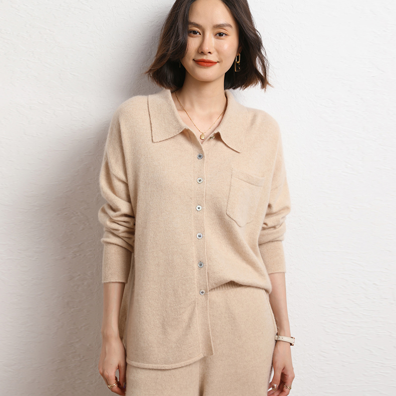 Autumn Women's Cardigan 100% C - Wool Coat Peacoat 评论和价格