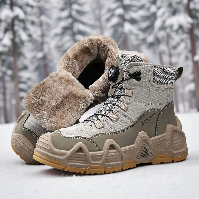 Warm Fur Outdoor Mens Combat T - Waterproof Winter Boot 评论和价格