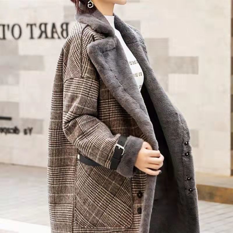 2026 Winter Warm Coat Plush Th - Wool Coat Peacoat 评论和价格