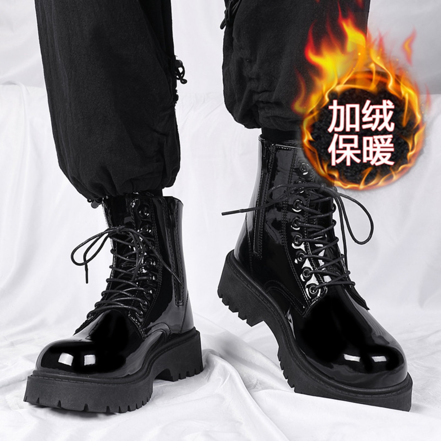 Men's warm plush high-top boot - Waterproof Winter Boot 评论和价格