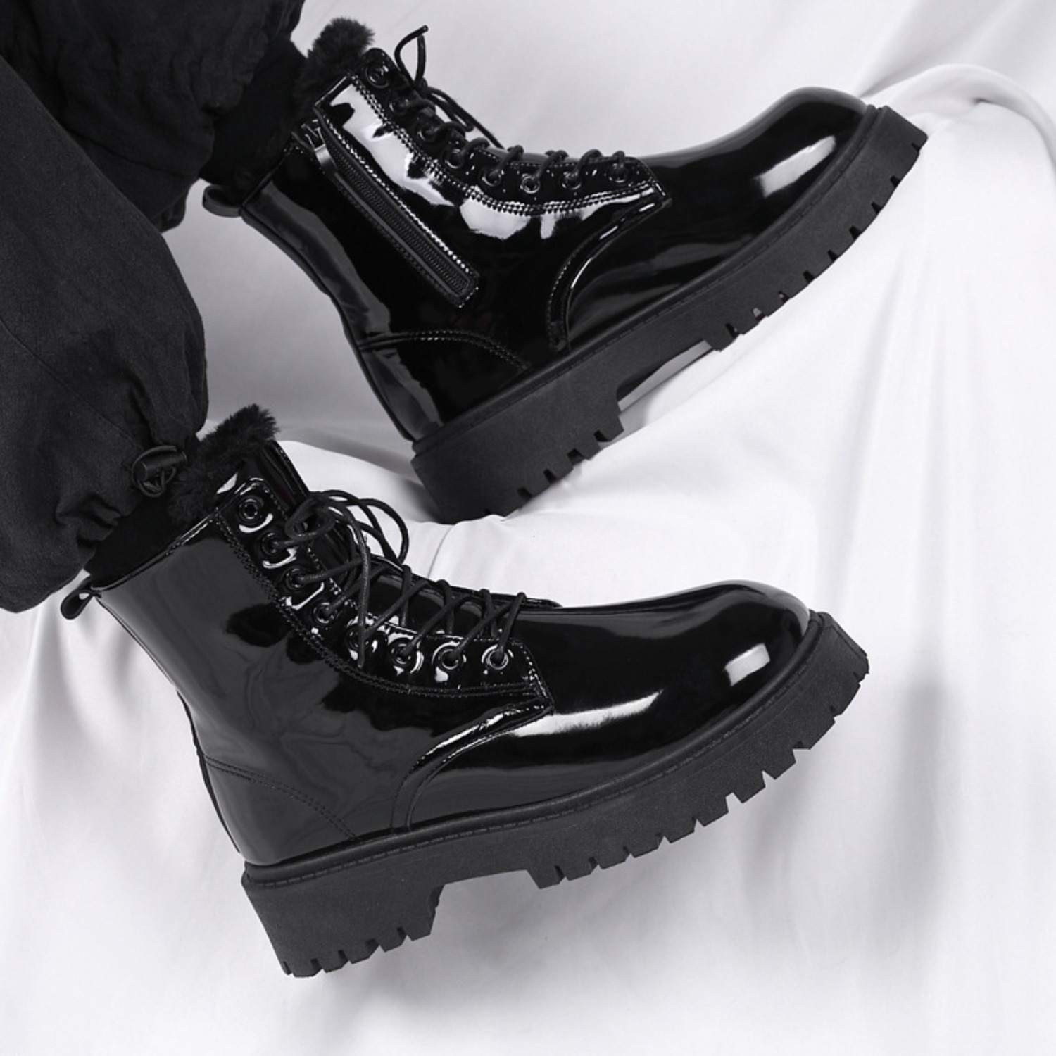 Men's warm plush high-top boot - Waterproof Winter Boot 评论和价格