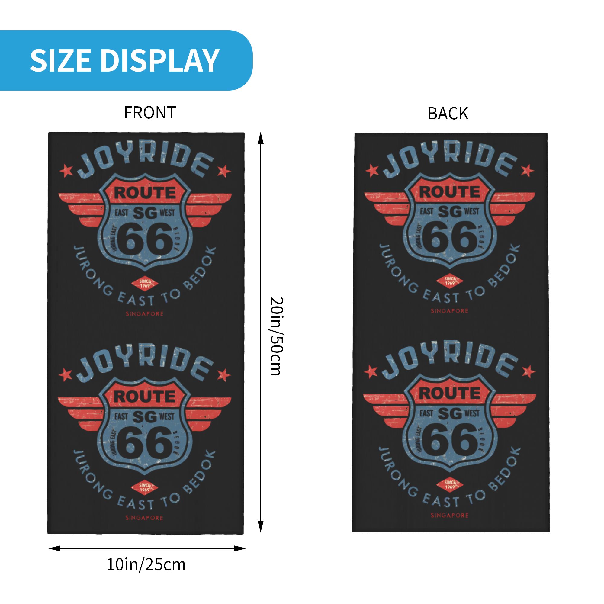 Motorcycle Ride Route 66 Neck  - Neck Gaiter Fleece 评论和价格