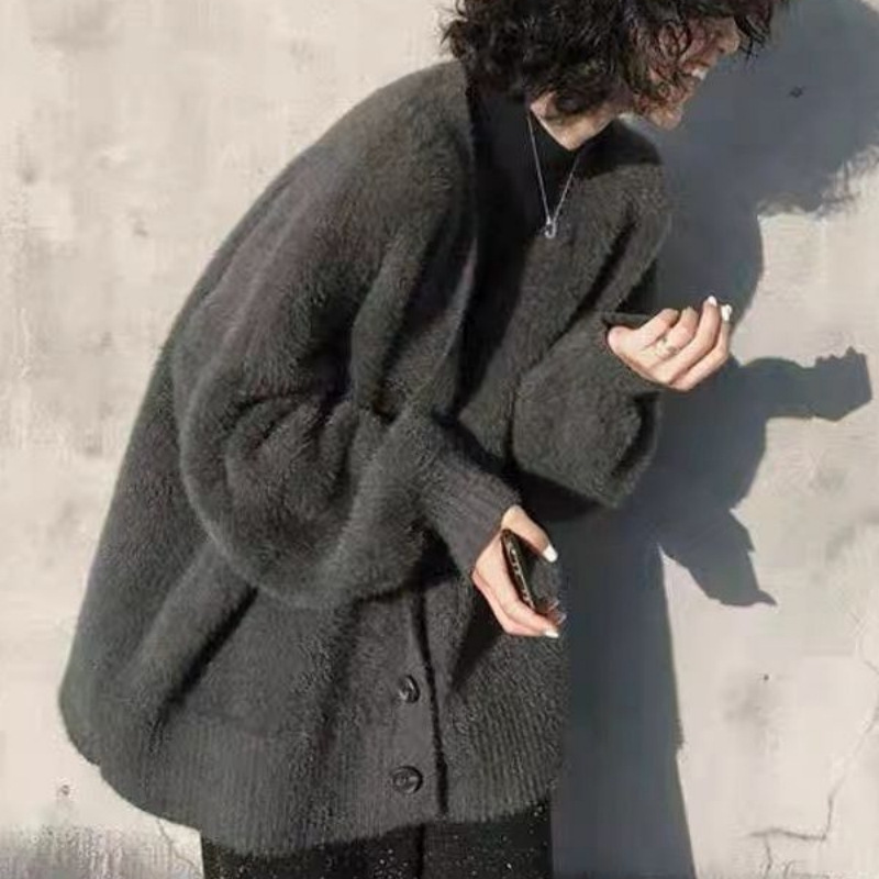 Imitation Mink Fleece Sweater  - Wool Coat Peacoat 评论和价格