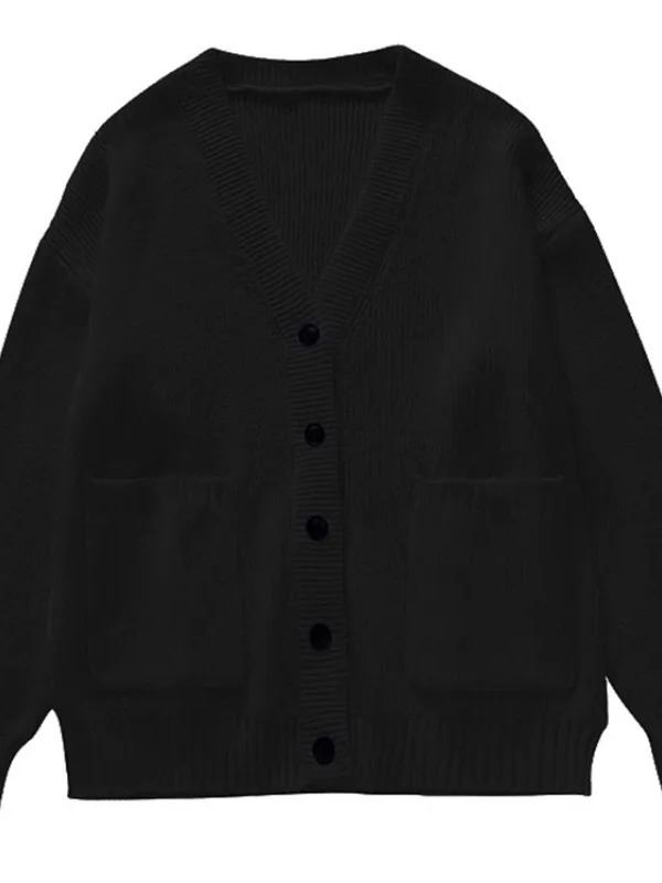 Loose Cardigan Women Long Slee - Wool Coat Peacoat 评论和价格