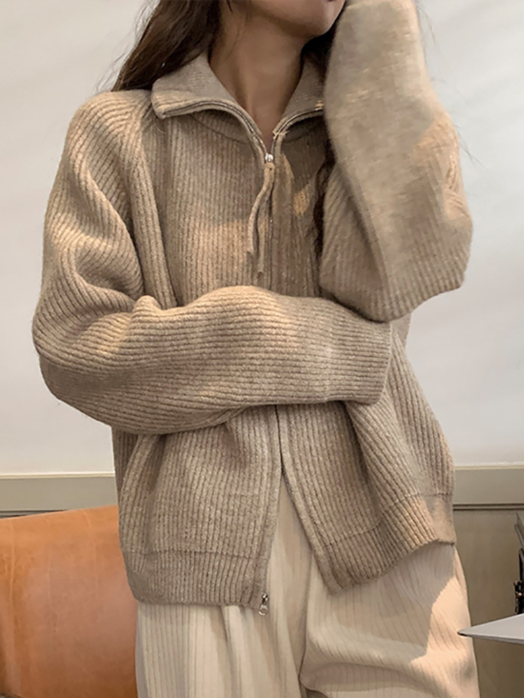 Autumn Winter Woman Fashion Kn - Wool Coat Peacoat 评论和价格
