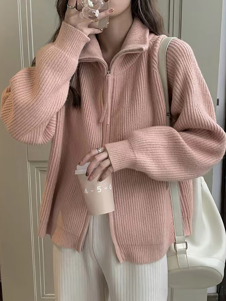 Autumn Winter Woman Fashion Kn - Wool Coat Peacoat 评论和价格