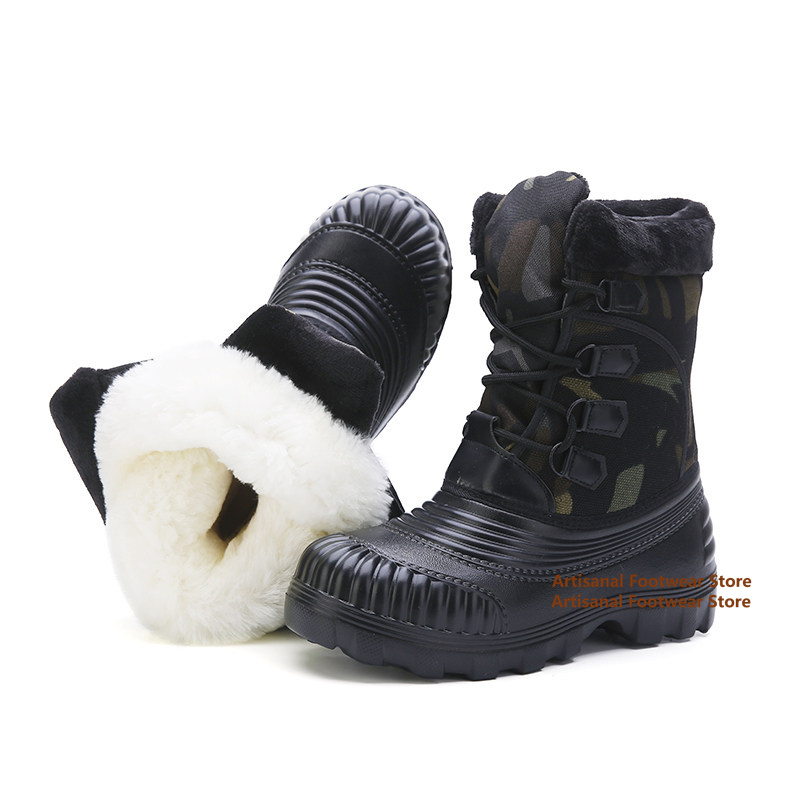 Men Camouflage Snow Boots Wate - Waterproof Winter Boot 评论和价格