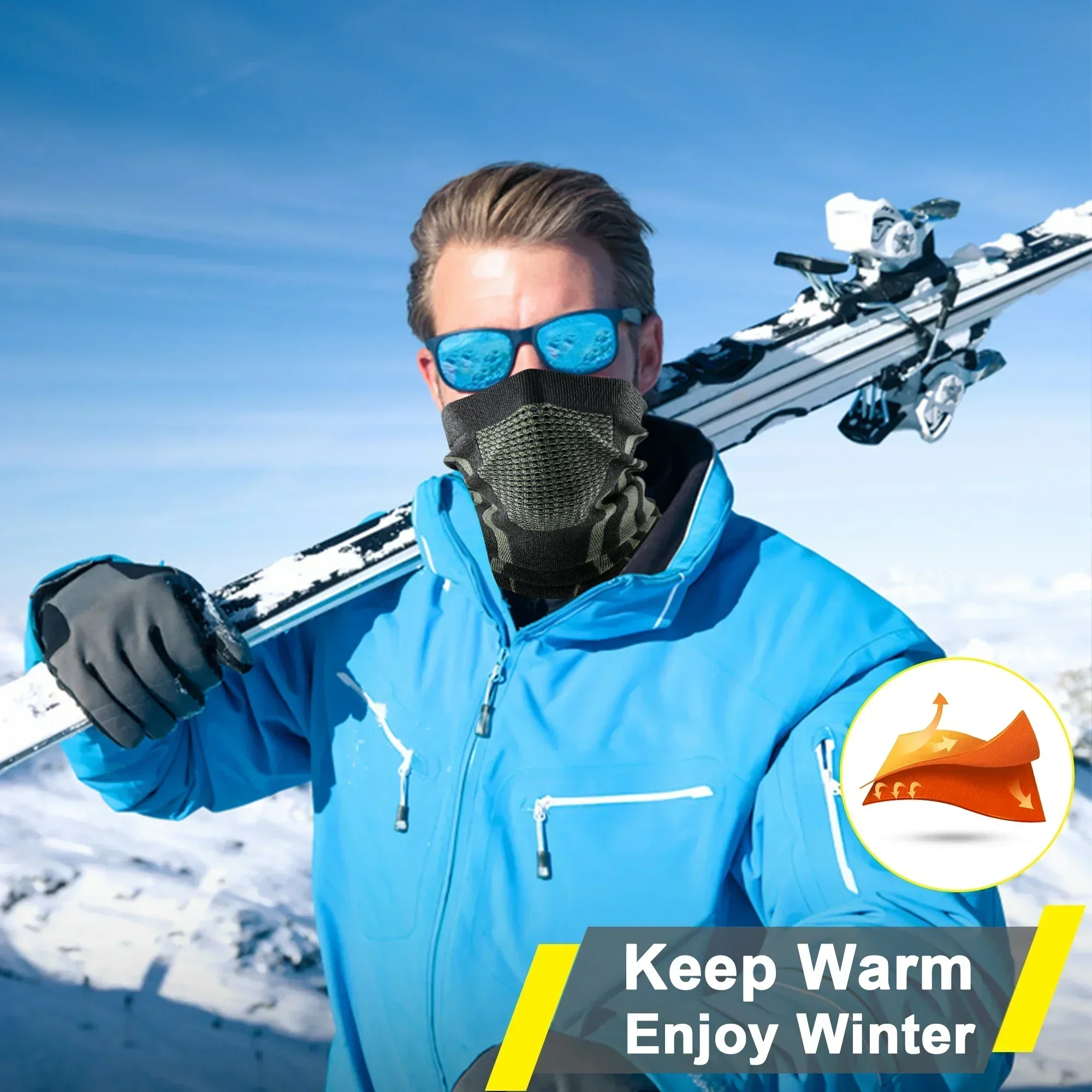 Winter Ring Tube Soft Bandana  - Neck Gaiter Fleece 评论和价格